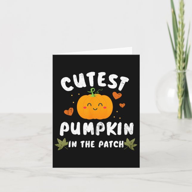 Carte Citrouille Le Plus Cutest Dans Le Patch Costume D' (Devant)