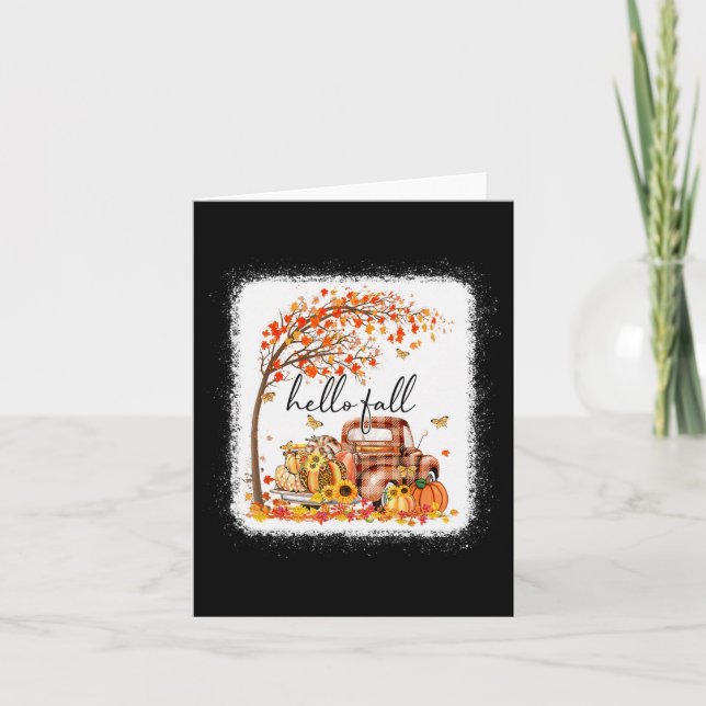 Carte Citrouille Leopard Bonjour Automne Bonne Automne Y (Devant)