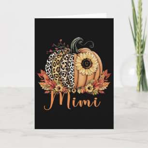 Carte Citrouille Léopard De Thanksgiving Et Mimi De Tour
