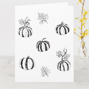 Carte Citrouille noire pour Halloween