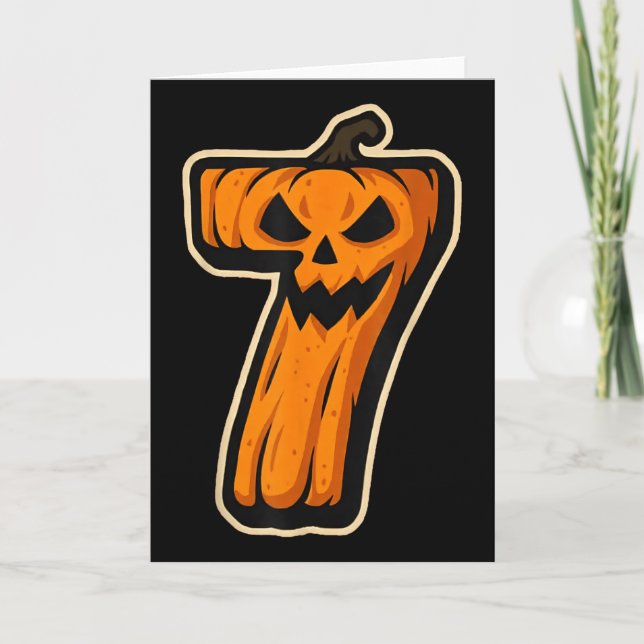 Carte Citrouille numéro 7 67 Meme couple assorti Hallowe (Devant)