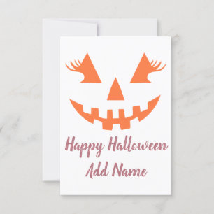 Carte Citrouille Personnalisée Joyeuse Halloween Jack O 