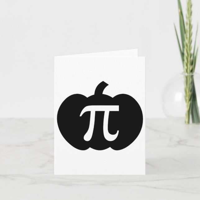 Carte Citrouille Pi Pie Math Enseignant Halloween Drôle  (Devant)