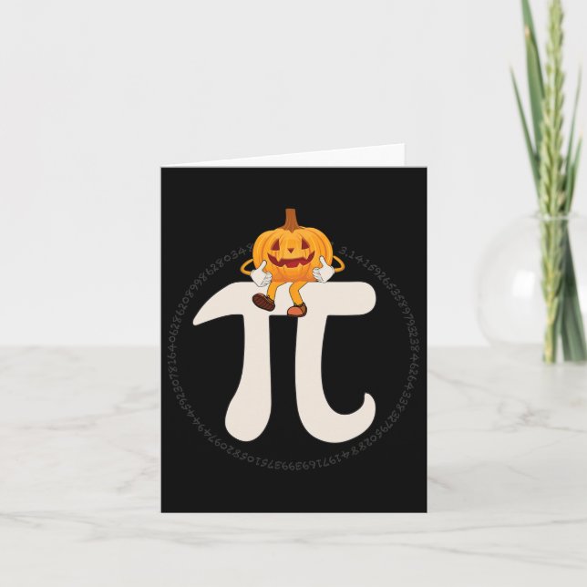 Carte Citrouille Pie Math Funny Halloween (Devant)