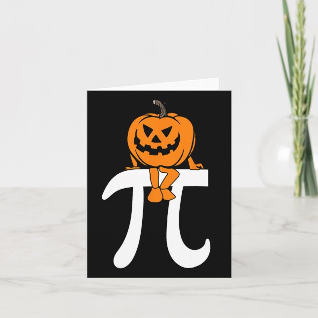 Carte Citrouille Pie Math Funny Halloween Thanksgiving P (Devant)