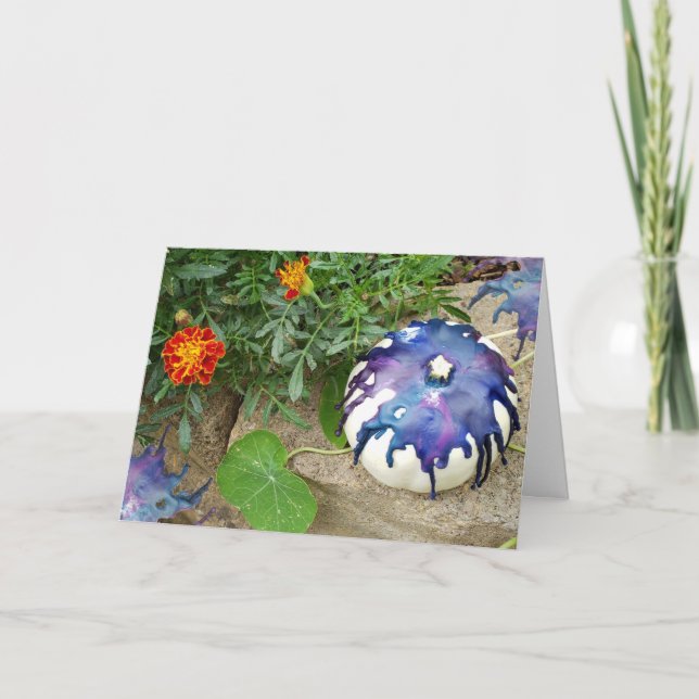 Carte Citrouille pourpre - message personnalisé (Devant)