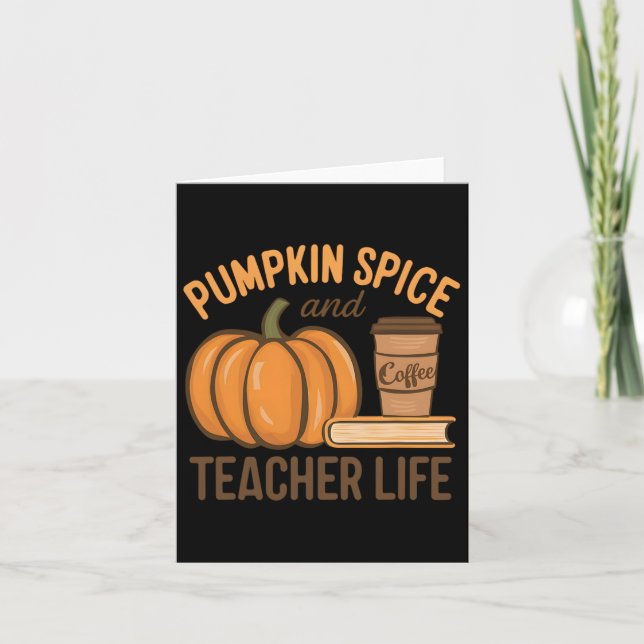 Carte Citrouille Spice Et La Vie De L'Enseignant Hallowe (Devant)