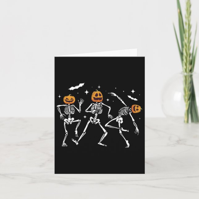 Carte Citrouille squelette Halloween  (Devant)