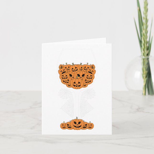 Carte Citrouille Vin Gl Spider Web Costume facile Hallow (Devant)