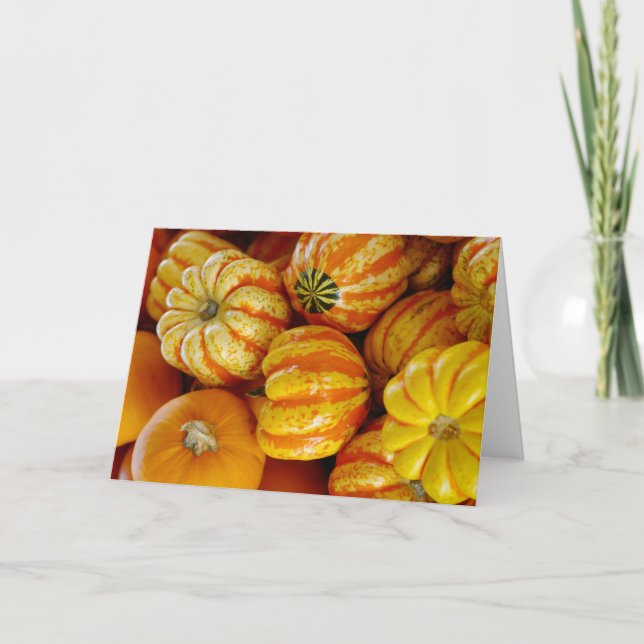 Carte Citrouilles Courges Automne Action de grâce (Devant)