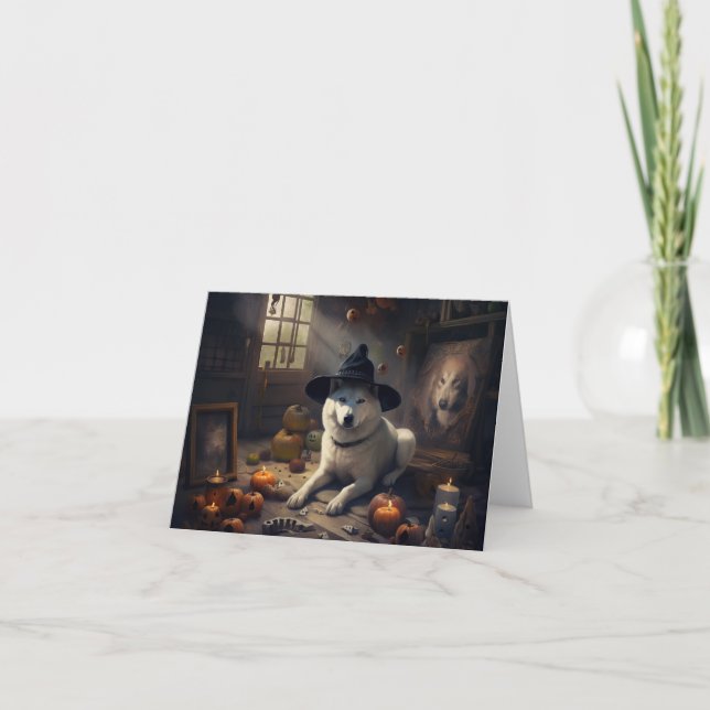Carte Citrouilles d'Akita Halloween Épouvantables (Devant)