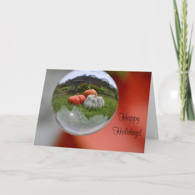 Carte Citrouilles Dans Une Boule De Cristal (Devant)