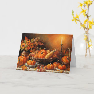 Carte Citrouilles d'automne colorées