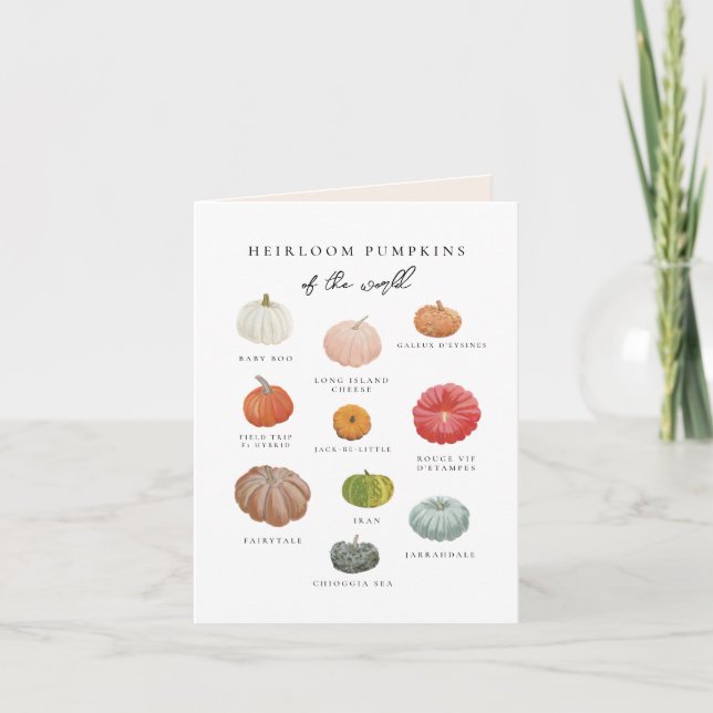 Carte Citrouilles de collection d'automne (Devant)