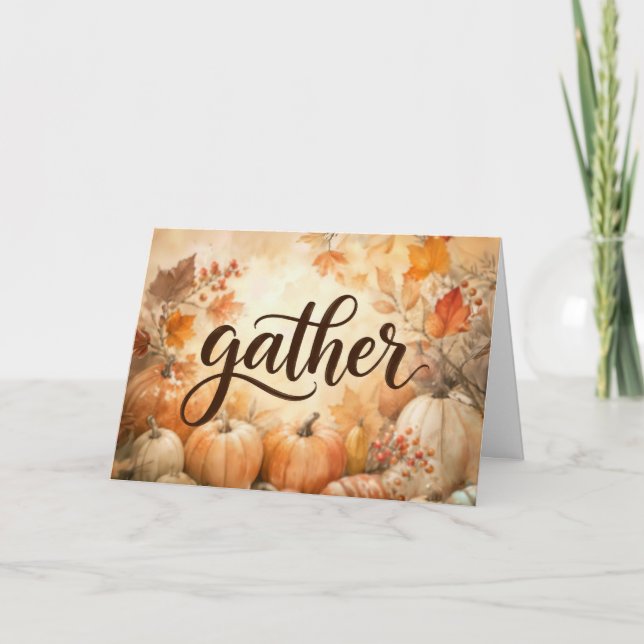 Carte Citrouilles de Thanksgiving (Devant)