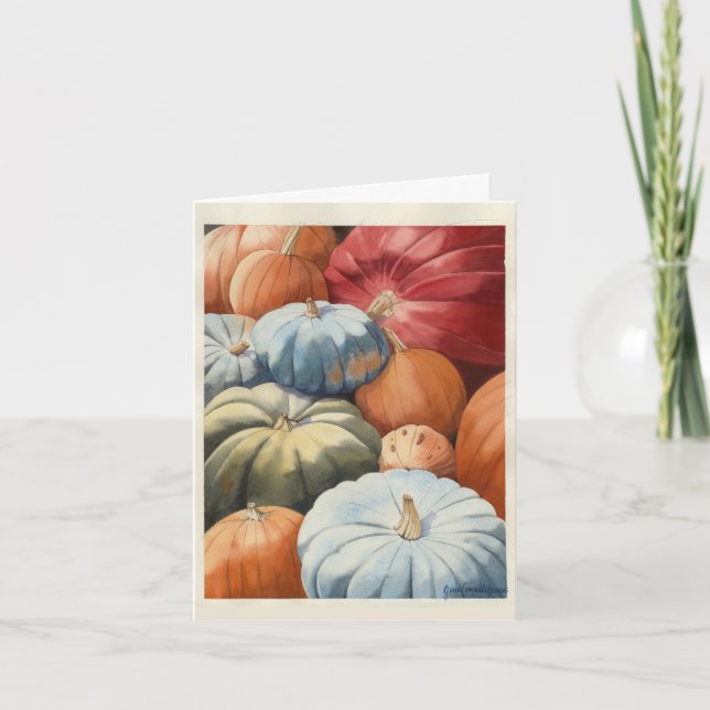 Carte Citrouilles de Thanksgiving (Devant)