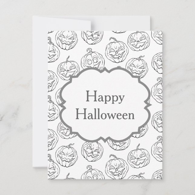 Carte Citrouilles d'Halloween (Devant)