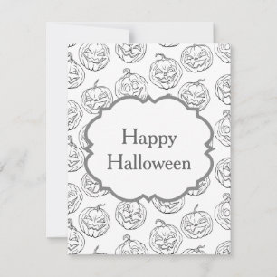 Carte Citrouilles d'Halloween