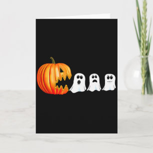 Carte Citrouilles fantômes drôles d'Halloween Jack O Lan
