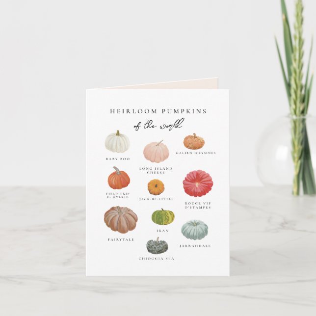 Carte Citrouilles Héritées Automne (Devant)