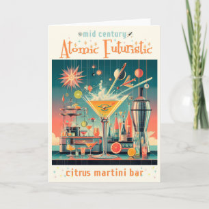 Carte Citrus Martini Bar Futuriste Atomique du milieu du