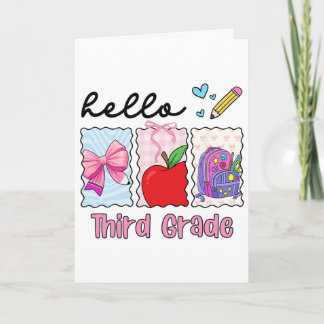 Carte Ck pré-festive pour la rentrée Bonjour enseignante