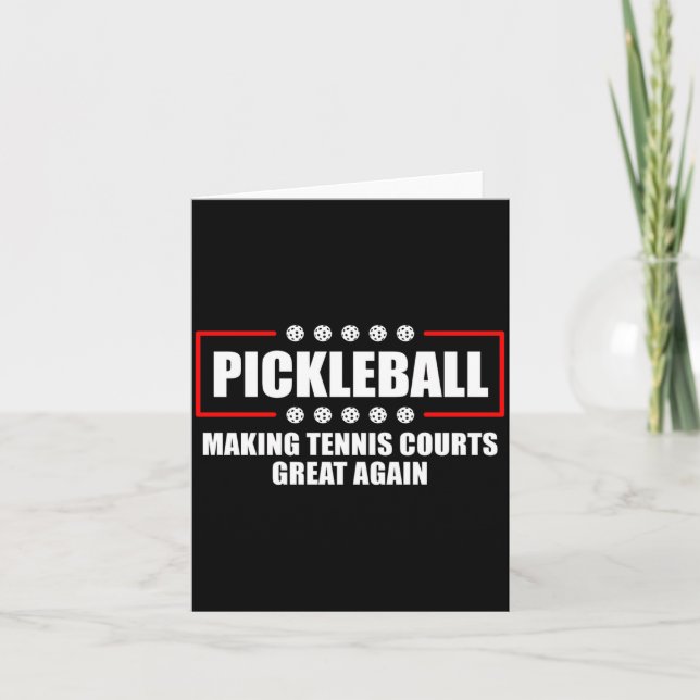 Carte Ckleball Making Tennis Courts Great Again Funny  (Devant)