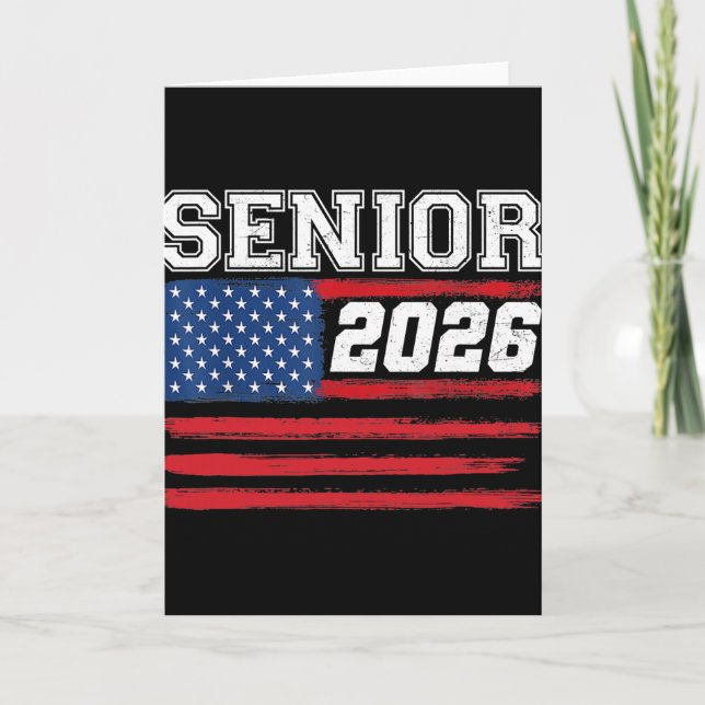 Carte Cl de 2026 Senior Ck à l'école Drapeau américain G (Devant)
