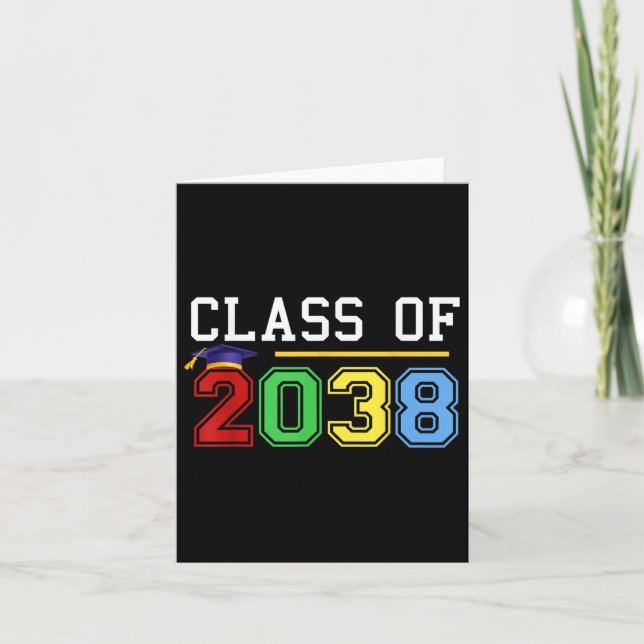 Carte Cl De 2038 Graduation Fun Style Académique (Devant)
