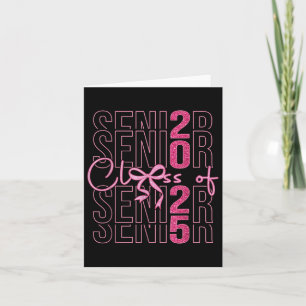 Carte Cl Of 2025 Coquette Graduation Senior 2025 Retour