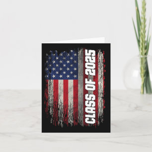 Carte Cl Of 2025 Funny Senior 2025 États-Unis Drapeau Am