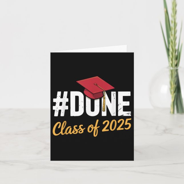 Carte Cl Of 2025 Graduation Hashtag Done Graduate (Devant)