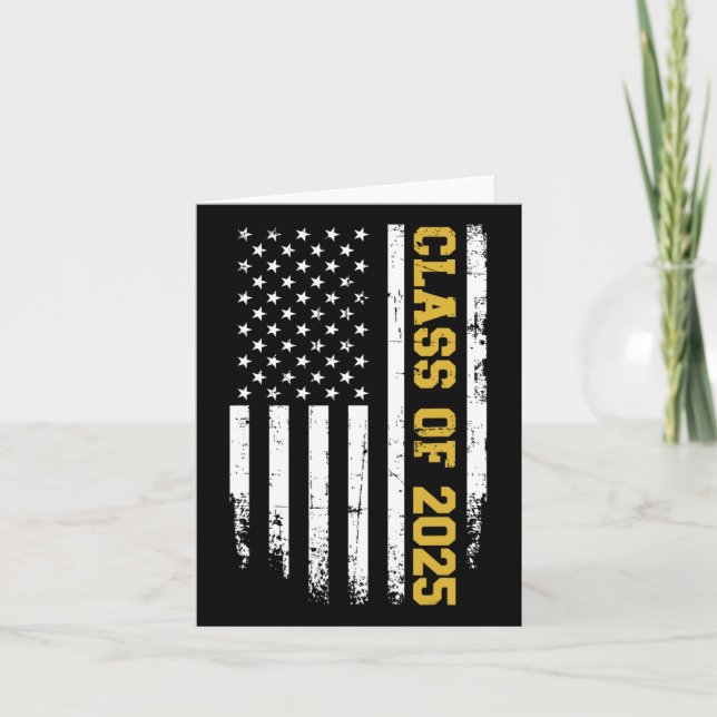 Carte Cl Of 2025 Graduation Us Vintage Drapeau (Devant)
