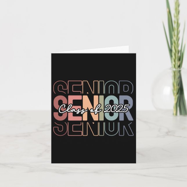 Carte Cl Of 2025 Senior 2025 Graduation Leopard Retro Ra (Devant)