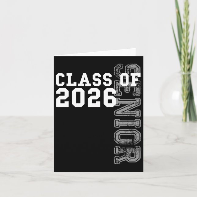 Carte Cl Of 2026 Senior 2026 Graduation 2025 Student Kid (Devant)