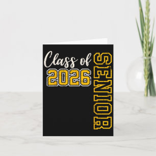 Carte Cl Of 2026 Senior 26 Lycée Graduation Noir