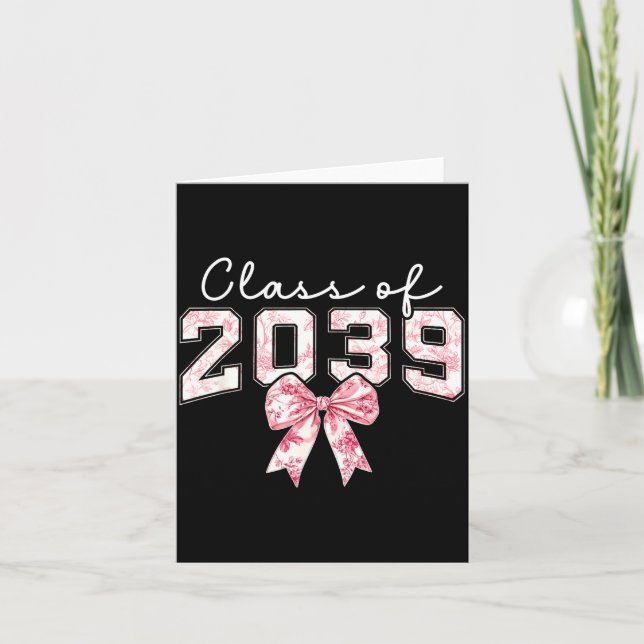 Carte Cl Of 20&#  Grad Preppy Coquette Bow Girly Girl K (Devant)