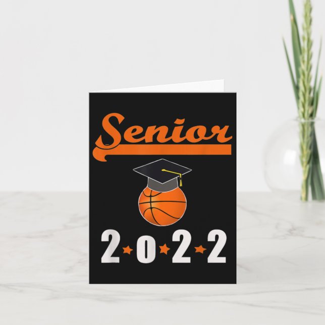 Carte Cl Senior De 2022 Graduation Basketball (Devant)