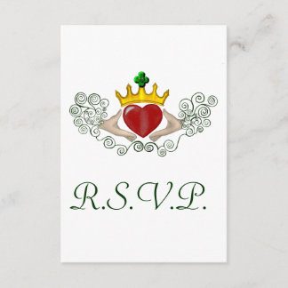 Carte Claddagh R.S.V.P (couleur complète)