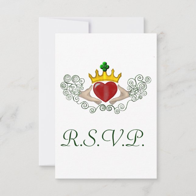Carte Claddagh R.S.V.P (couleur complète) (Devant)