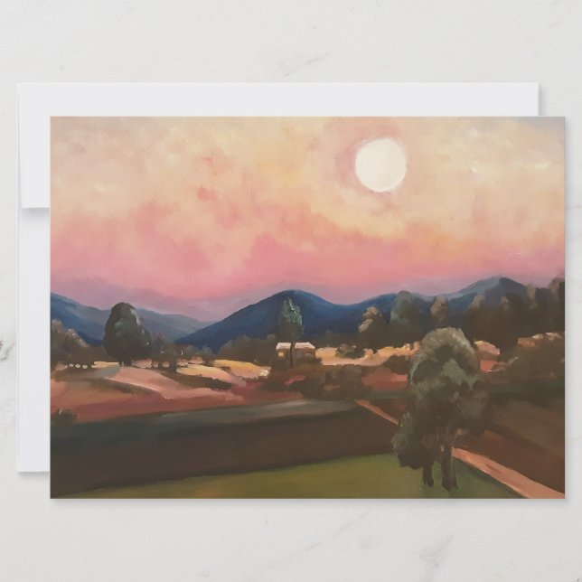 Carte Clair de lune à la campagne (Devant)
