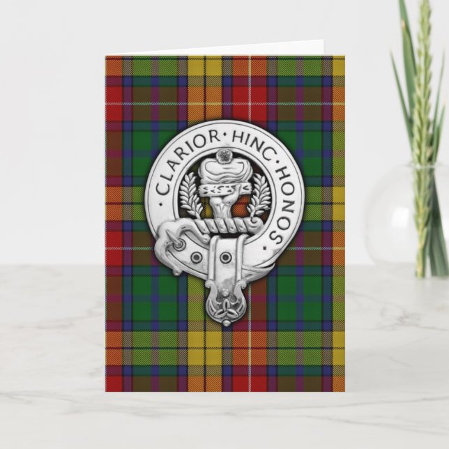 Carte Clan Buchanan Crest & Tartan (Devant)