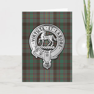 Carte Clan Cochrane Crest & Hunting Tartan