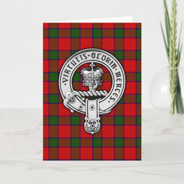 Carte Clan Donnachaidh (Robertson) Crest & Tartan (Devant)