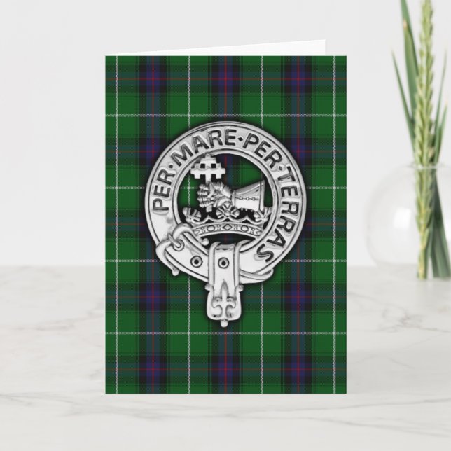 Carte Clan MacDonald de Isles Crest & Tartan (Devant)