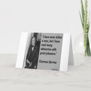Carte Clarence Darrow & Citation Nécrologique