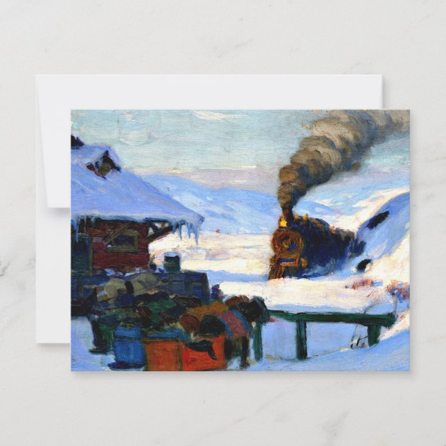 Carte Clarence Gagnon - Le Train Baie-Saint-Paul (Devant)