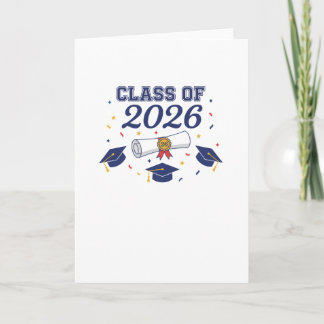 Carte Class of 2026 Grad Caps and Diploma Card Blank