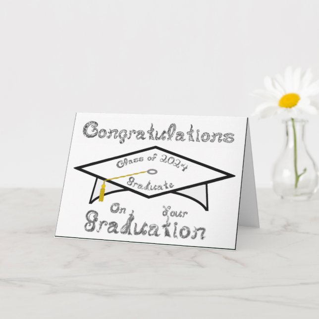 Carte Classe d'Argent blanc Casquette de 2e année de Cas (Petite plante)