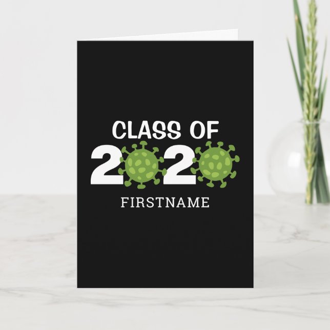 Carte Classe de 2020 Funny Virus Graduation (Devant)